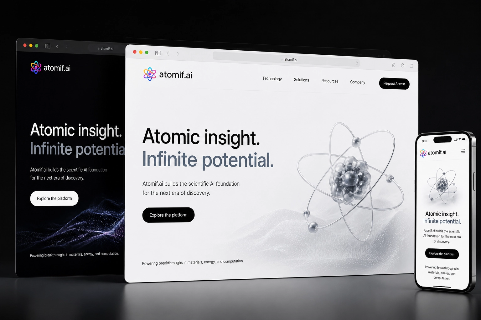 atomif.ai website concept preview