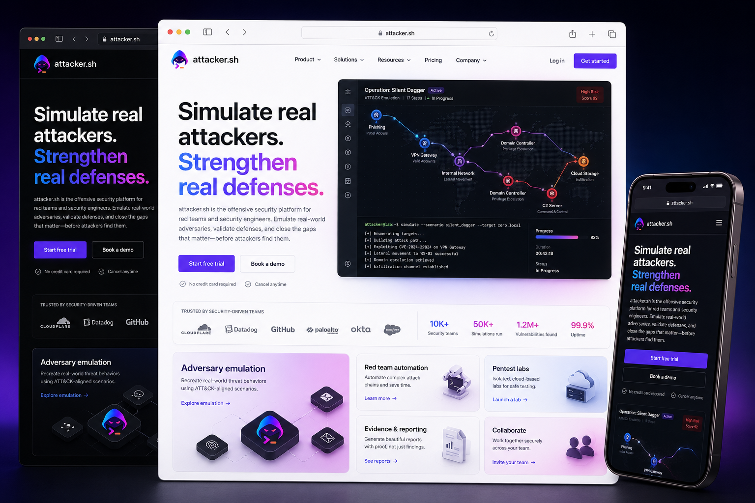attacker.sh website concept preview