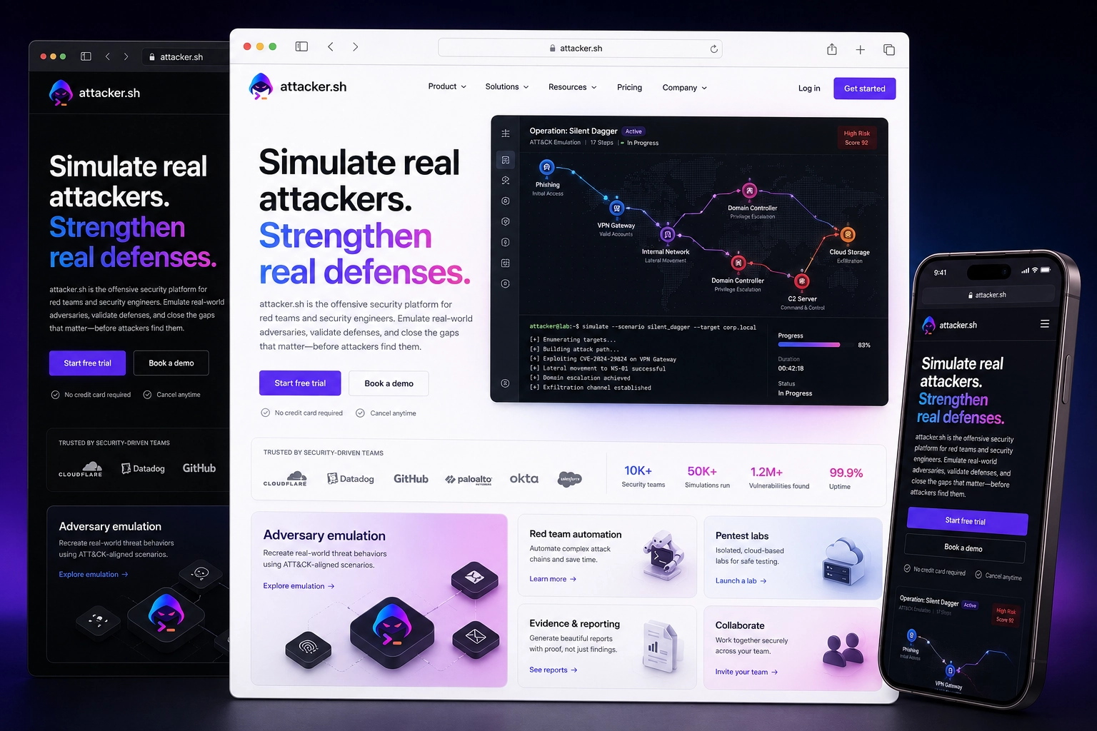 attacker.sh website concept preview
