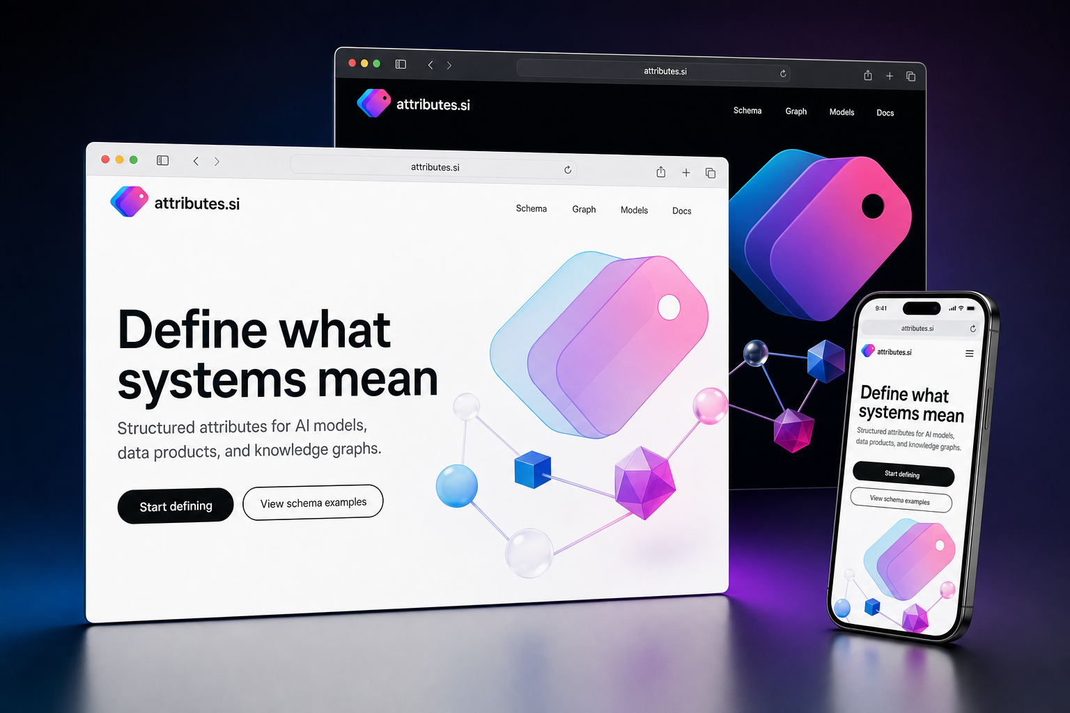 attributes.si website concept preview
