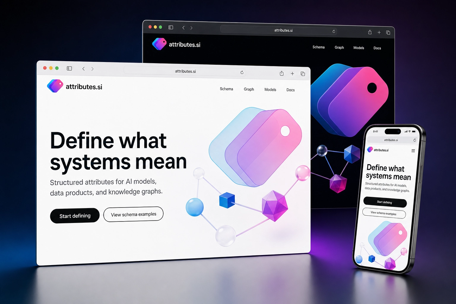 attributes.si website concept preview