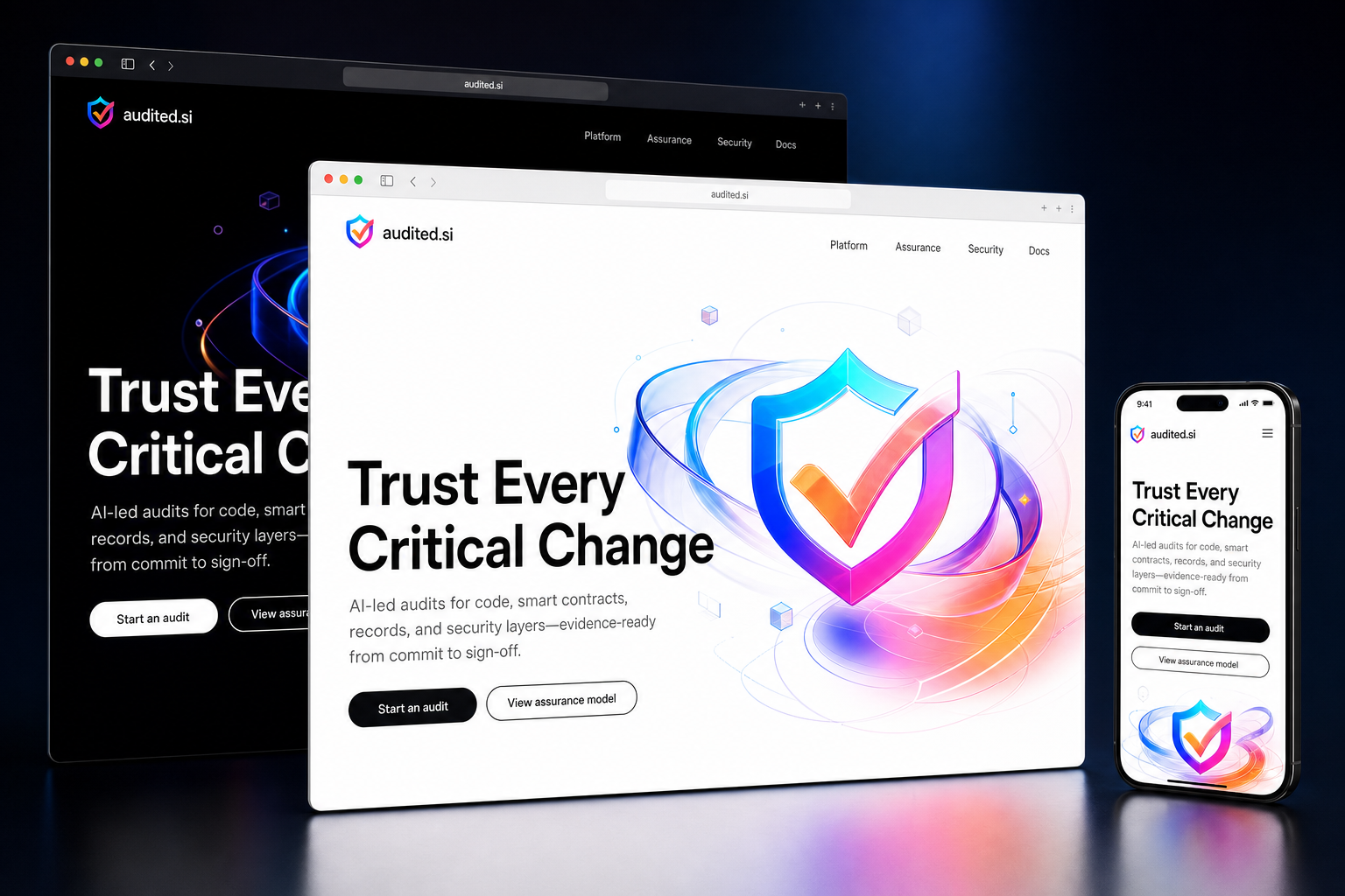 audited.si website concept preview