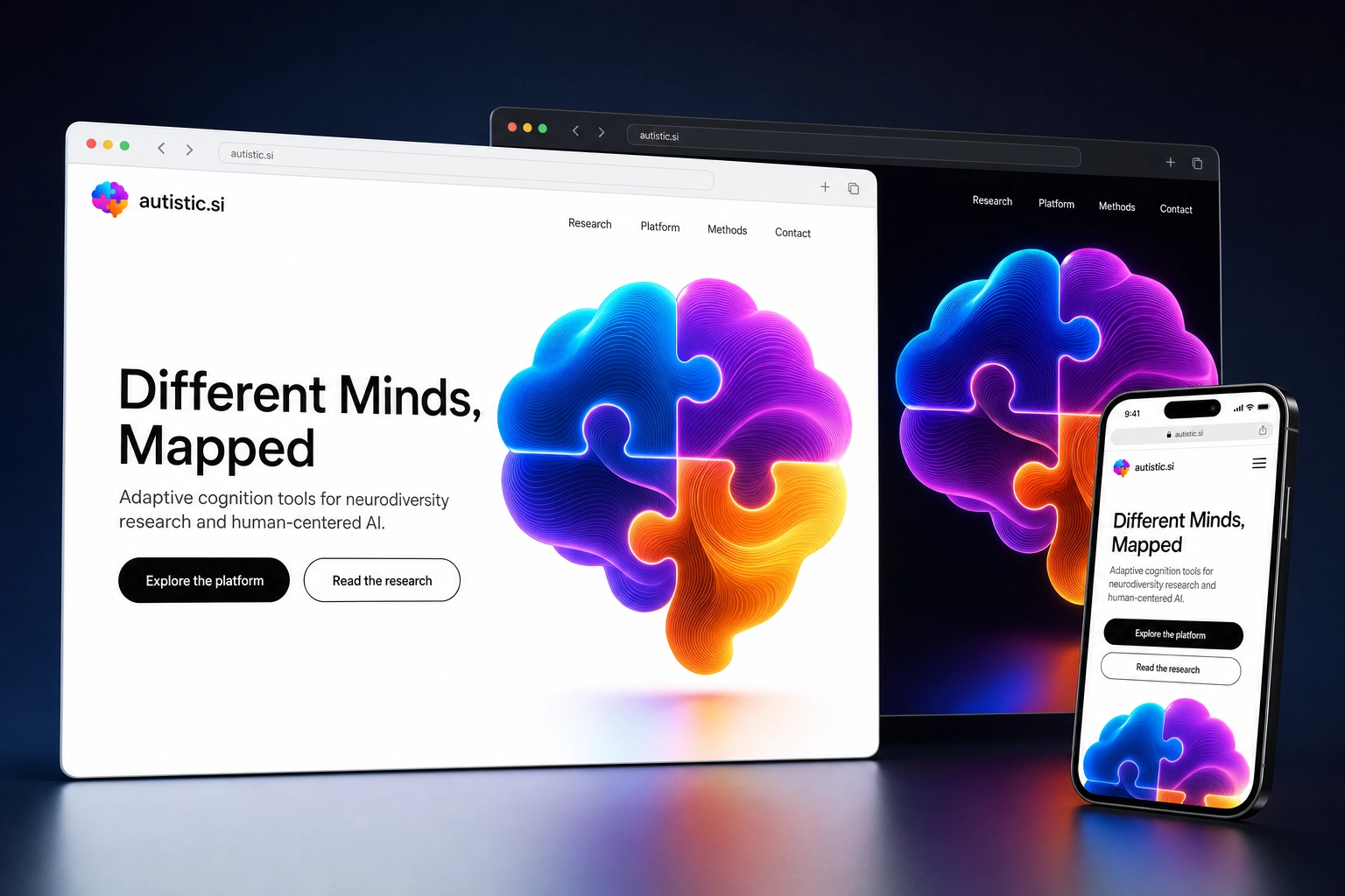 autistic.si website concept preview