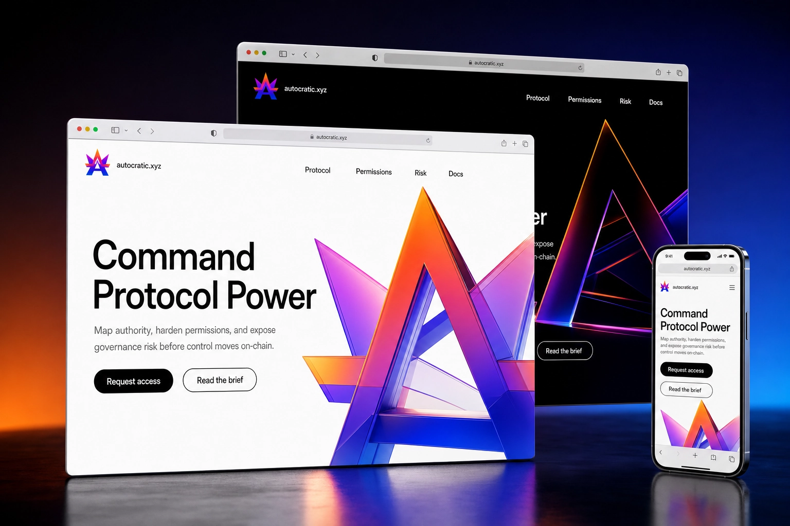 autocratic.xyz website concept preview