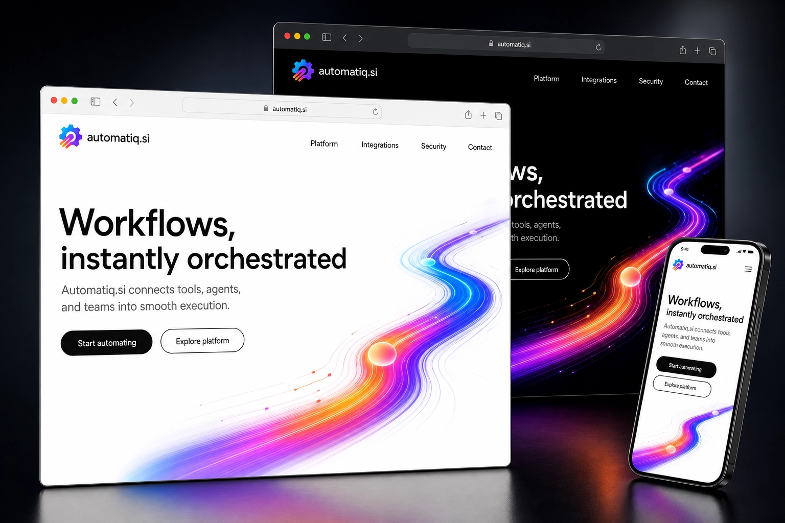automatiq.si website concept preview
