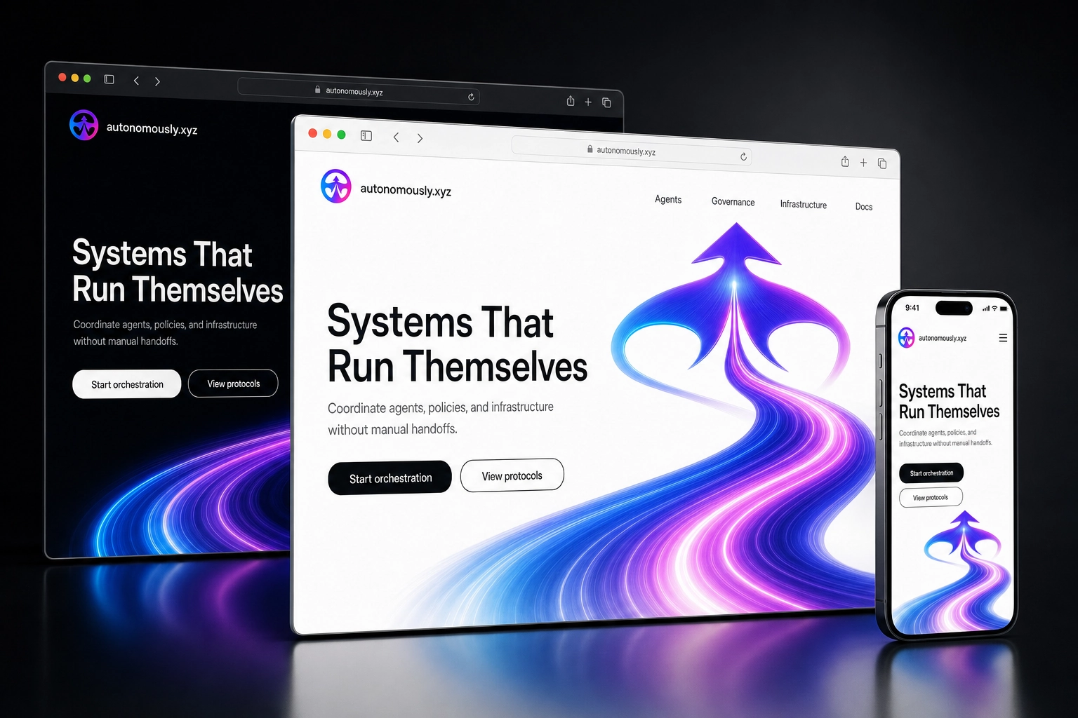 autonomously.xyz website concept preview