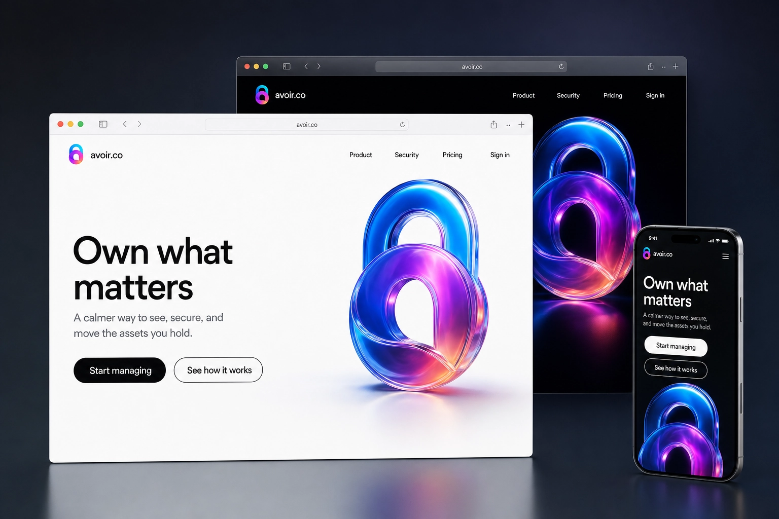 avoir.co website concept preview
