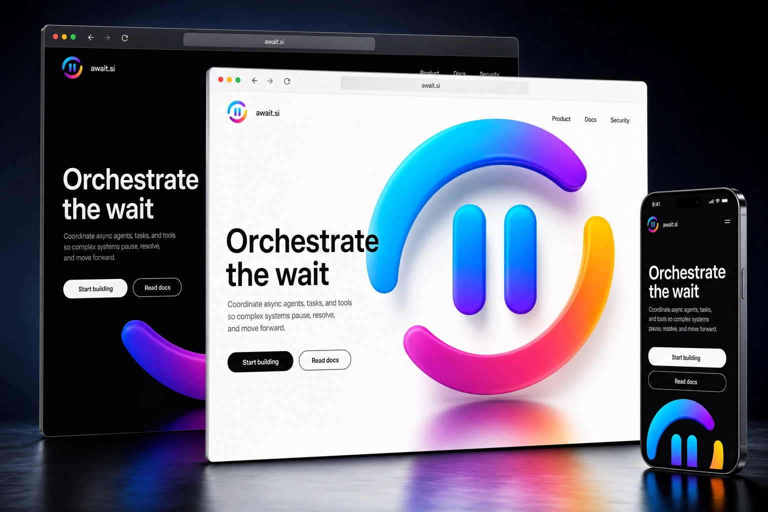 await.si website concept preview