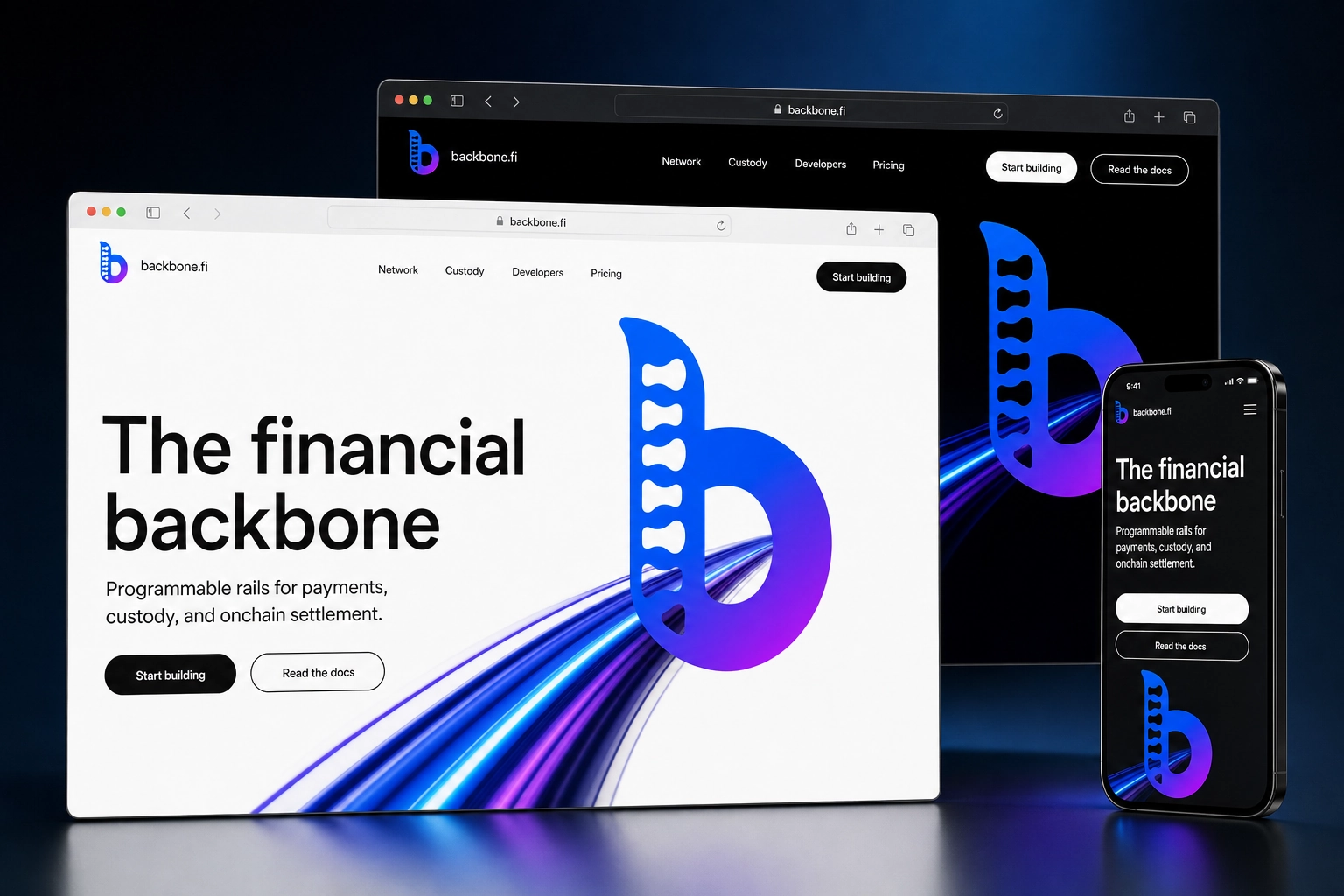 backbone.fi website concept preview