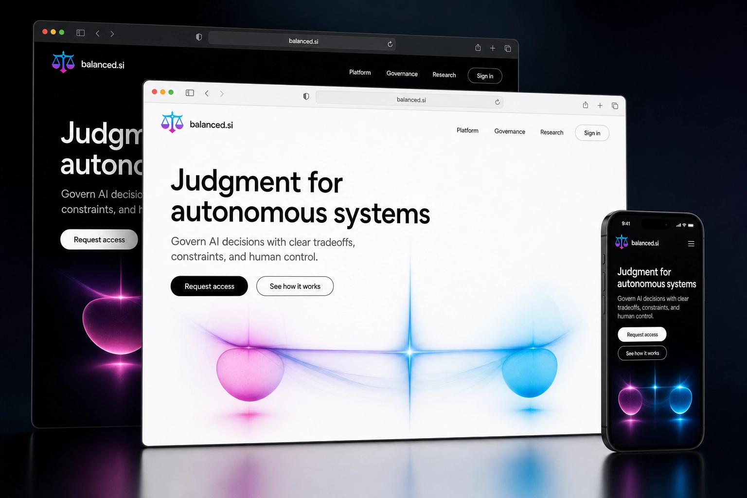 balanced.si website concept preview