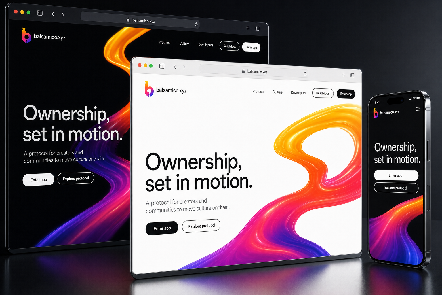 balsamico.xyz website concept preview enlarged