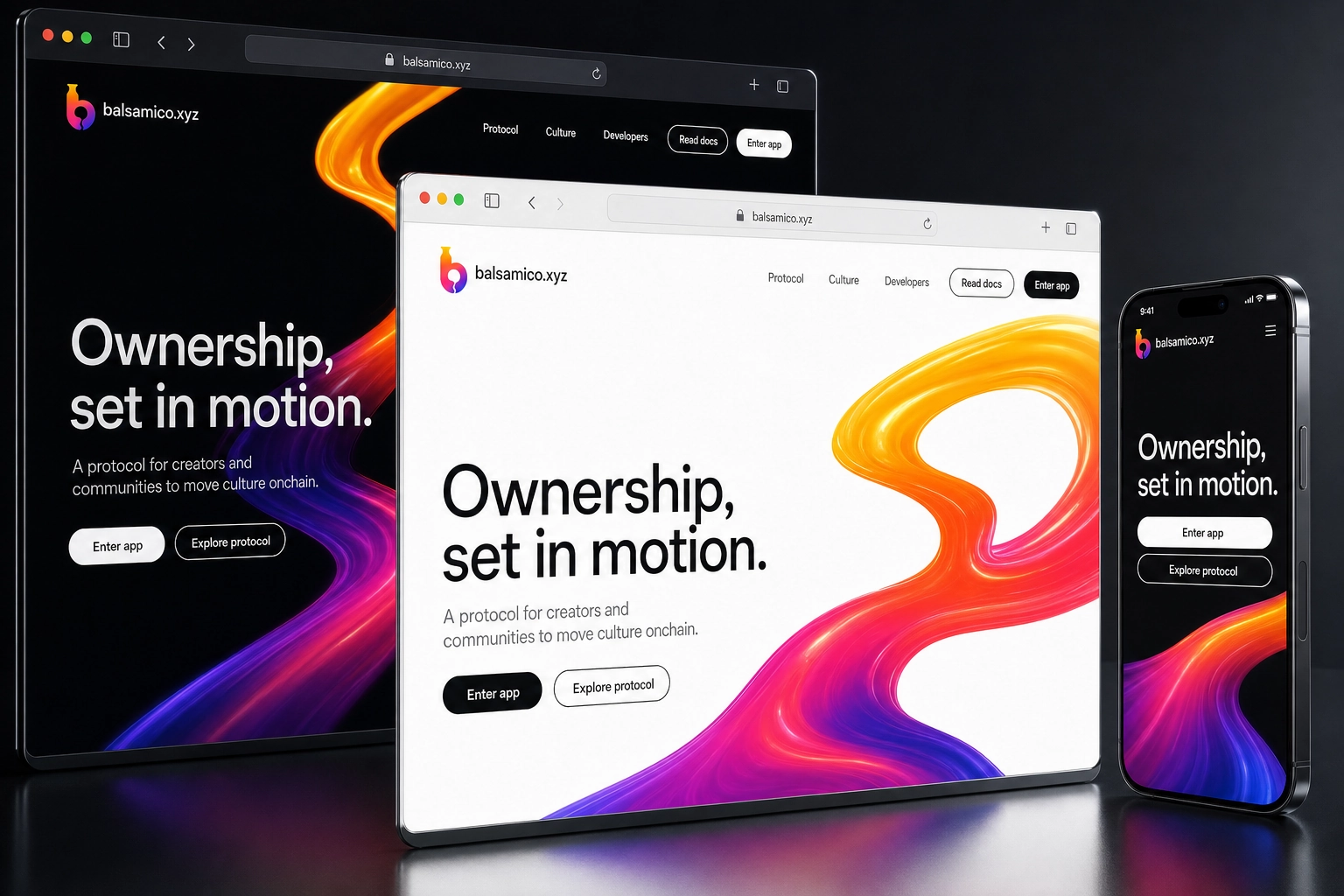 balsamico.xyz website concept preview
