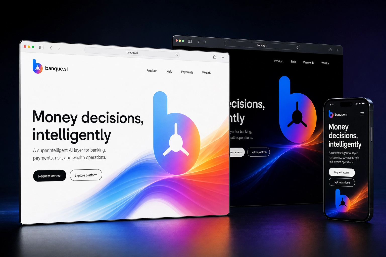 banque.si website concept preview