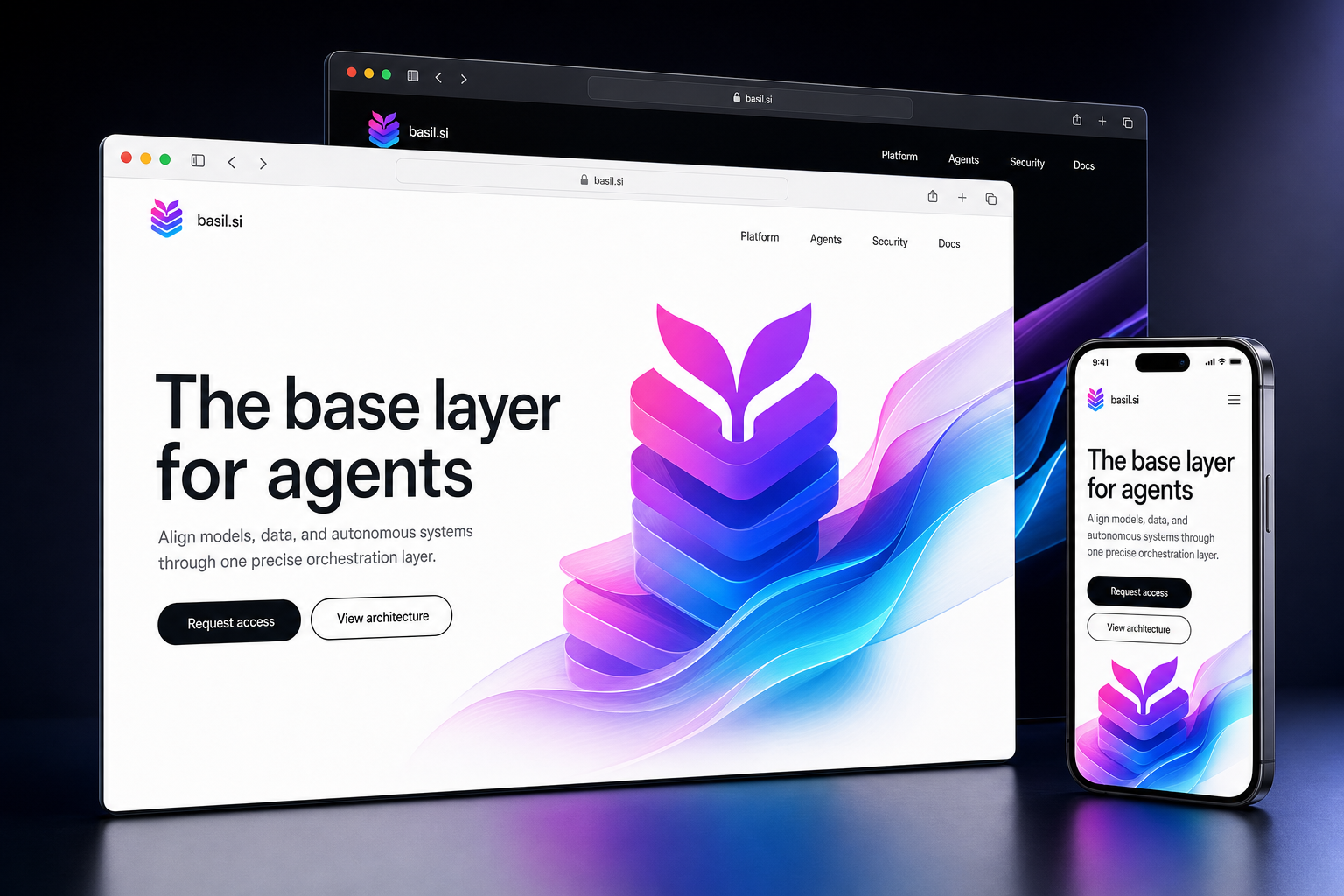 basil.si website concept preview enlarged