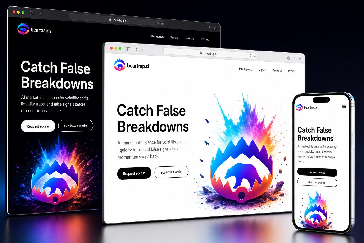 beartrap.si website concept preview