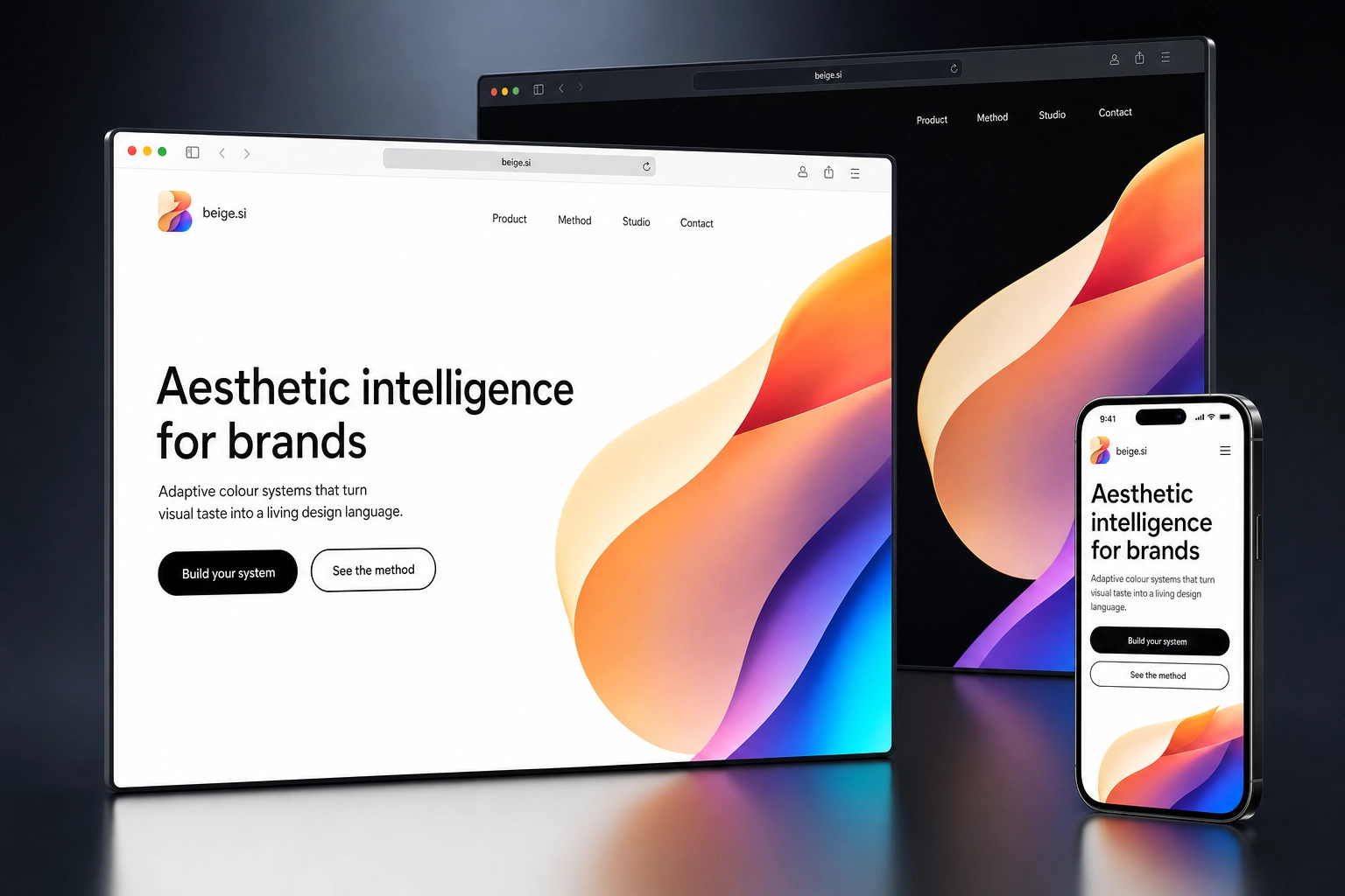 beige.si website concept preview