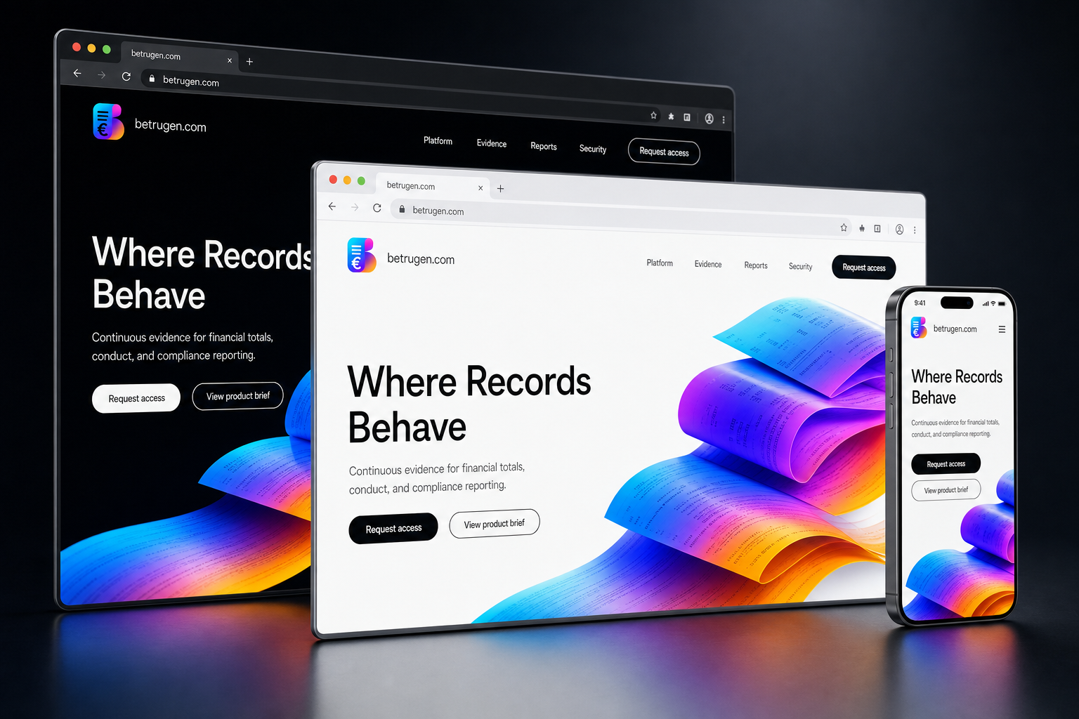 betrugen.com website concept preview
