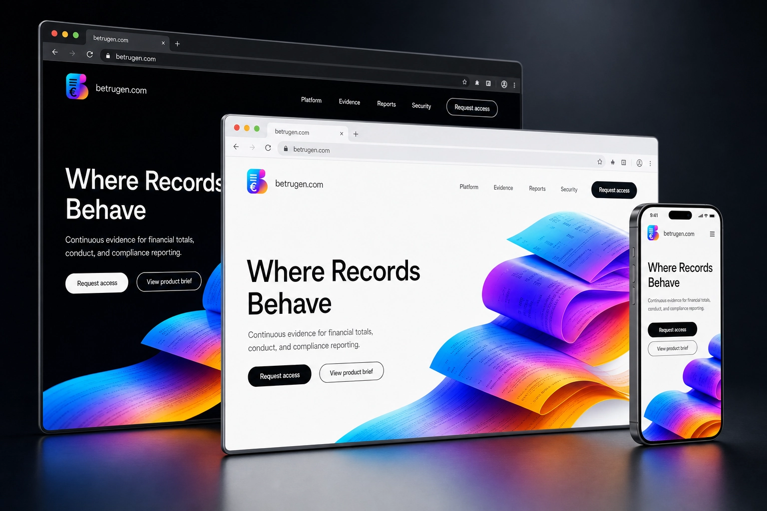 betrugen.com website concept preview