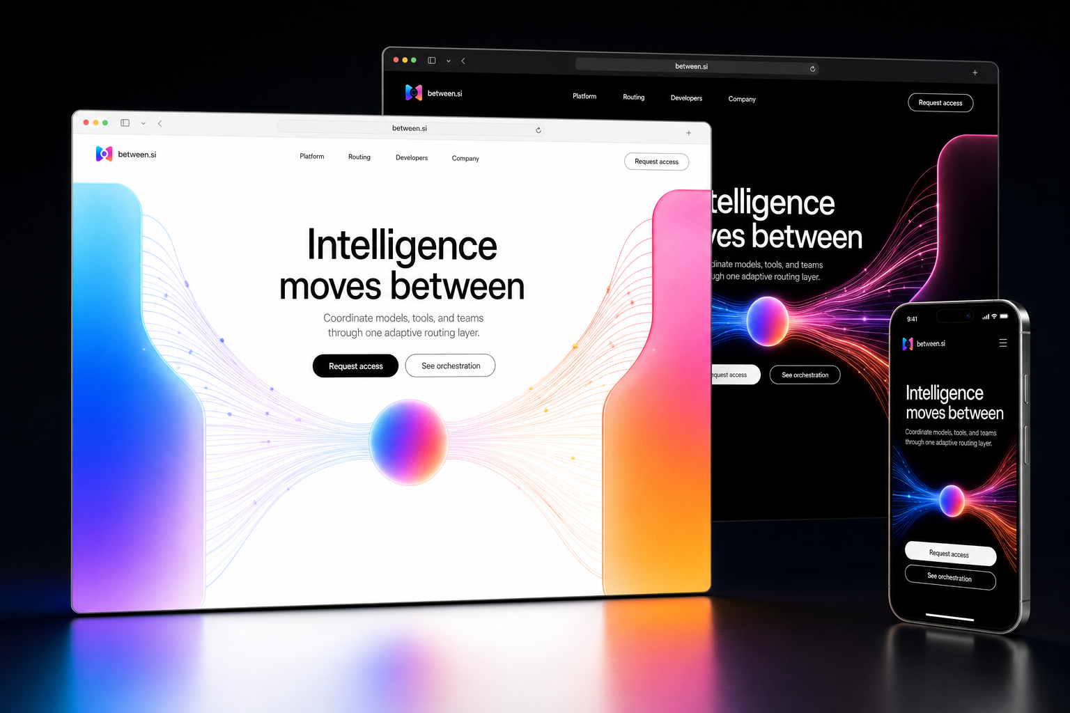 between.si website concept preview
