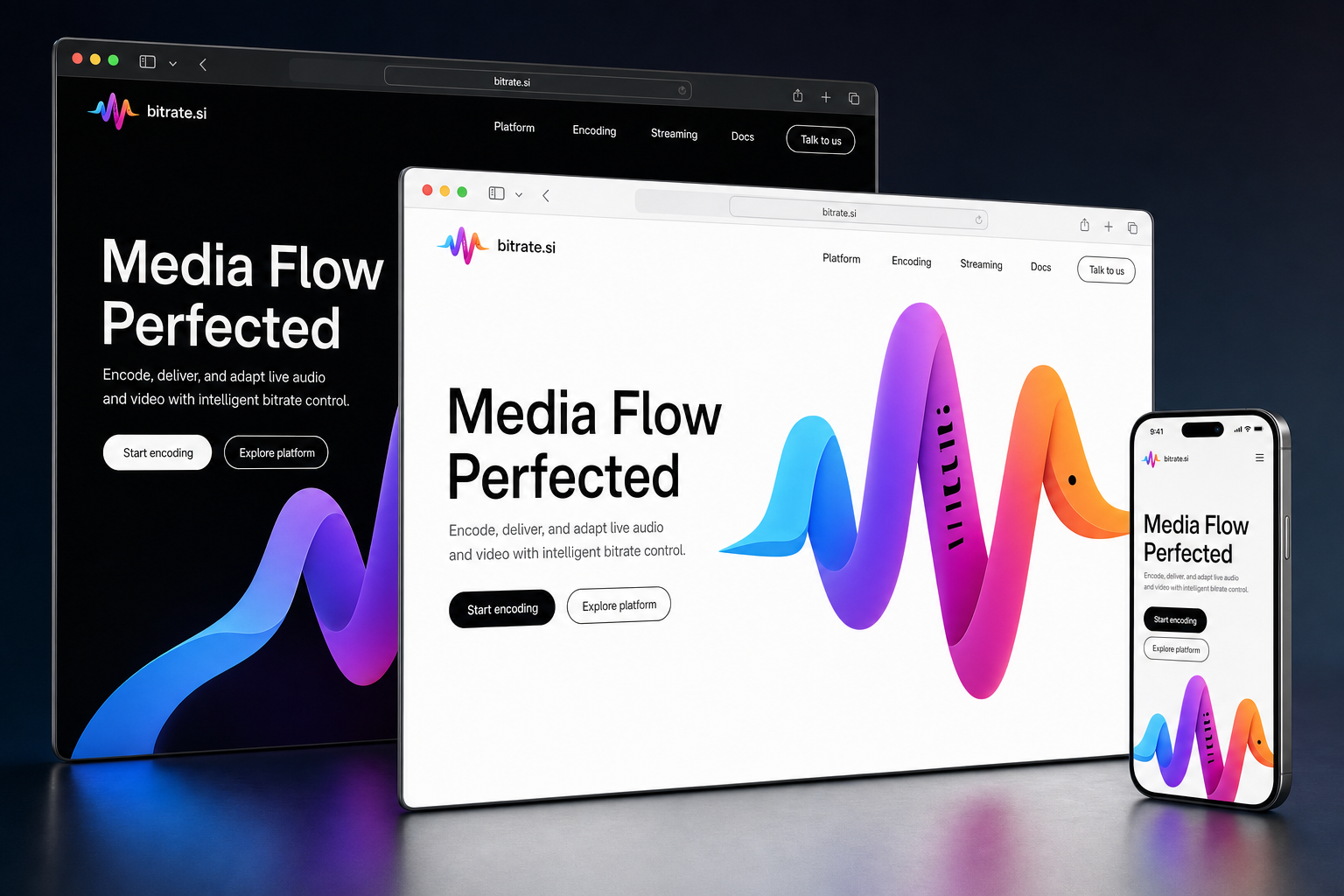 bitrate.si website concept preview