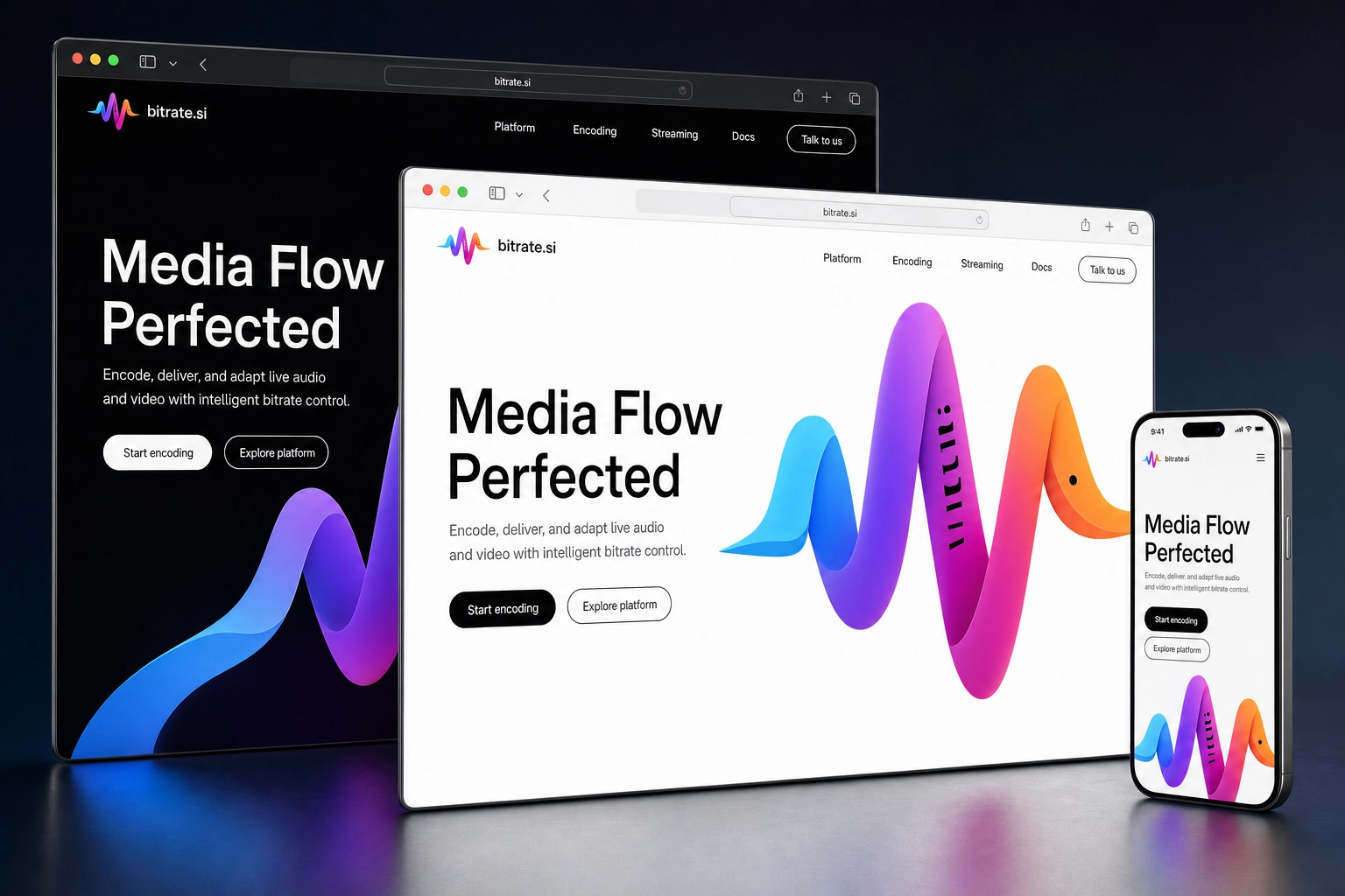 bitrate.si website concept preview