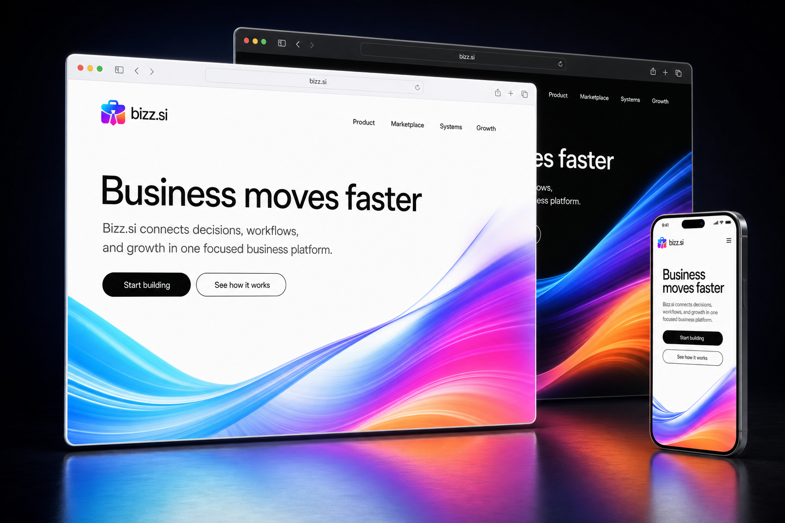 bizz.si website concept preview