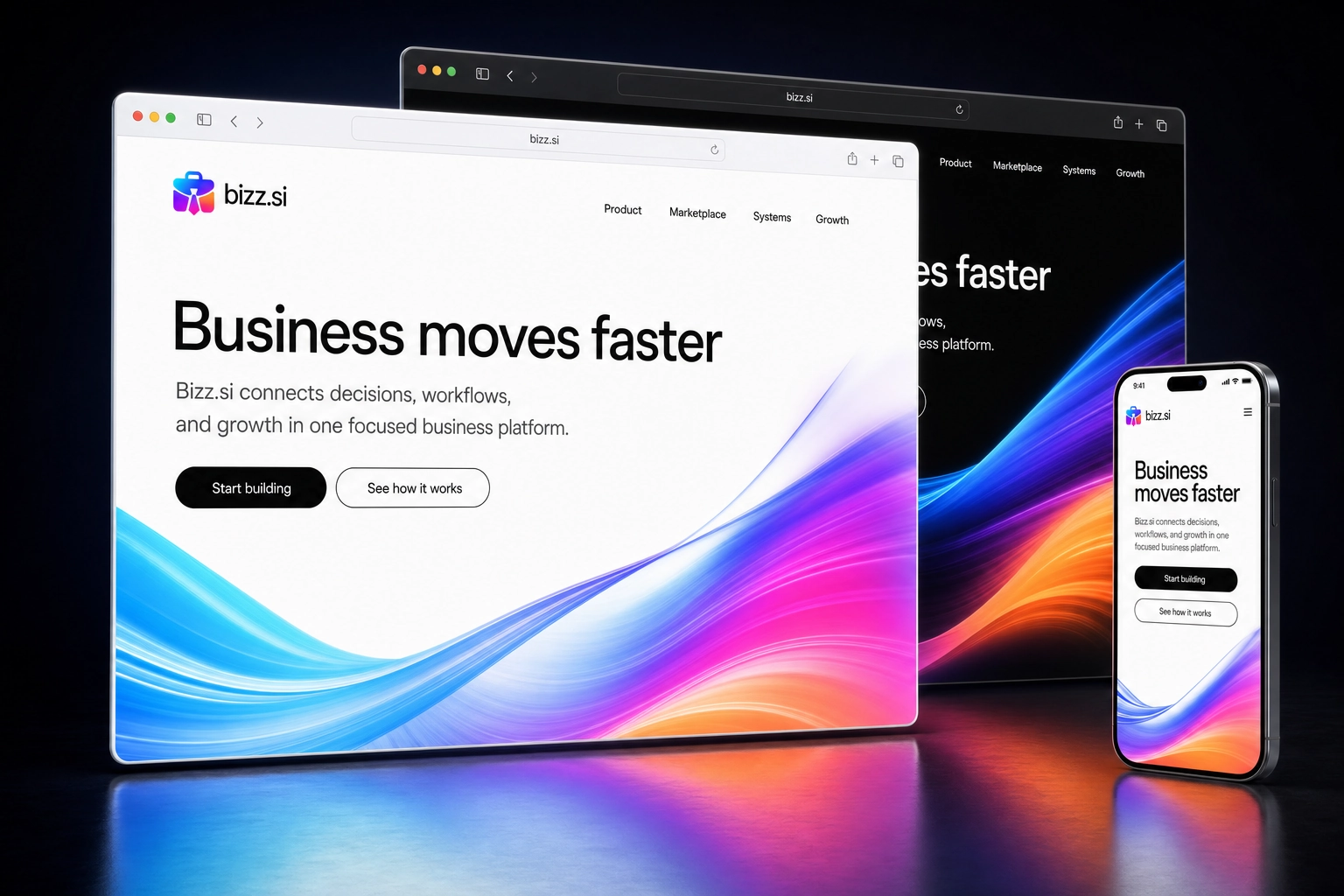 bizz.si website concept preview
