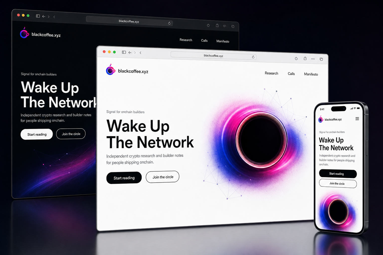 blackcoffee.xyz website concept preview