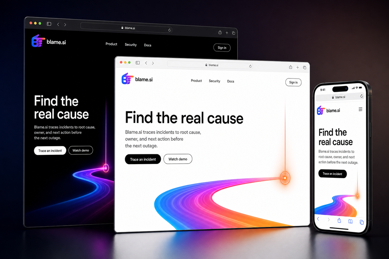 blame.si website concept preview