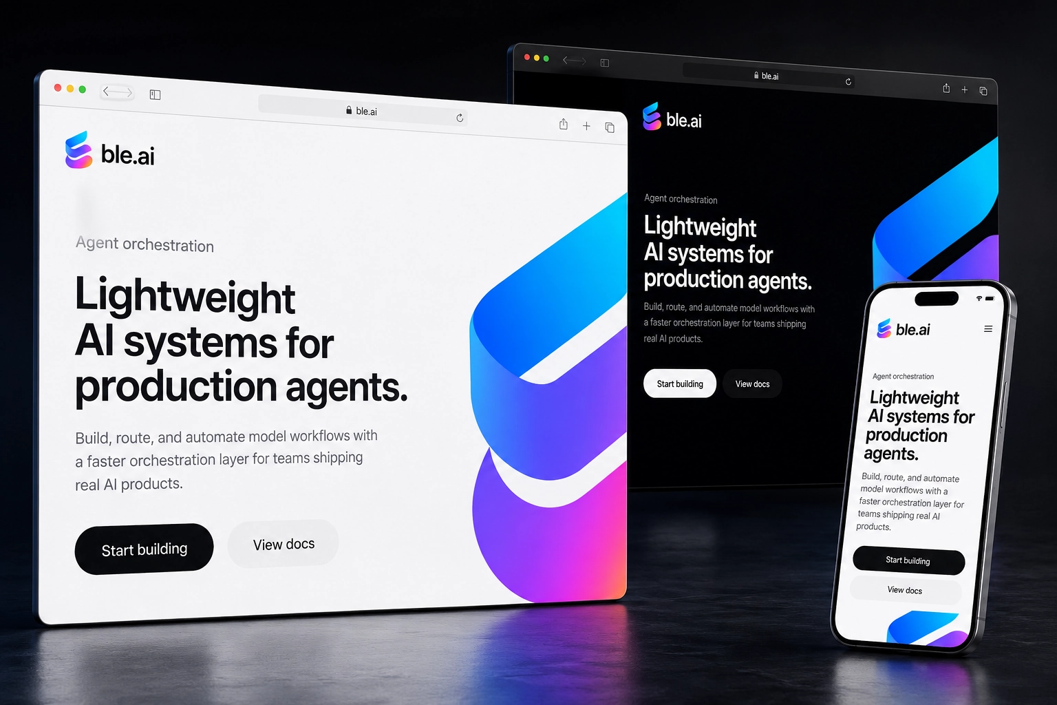 ble.ai website concept preview