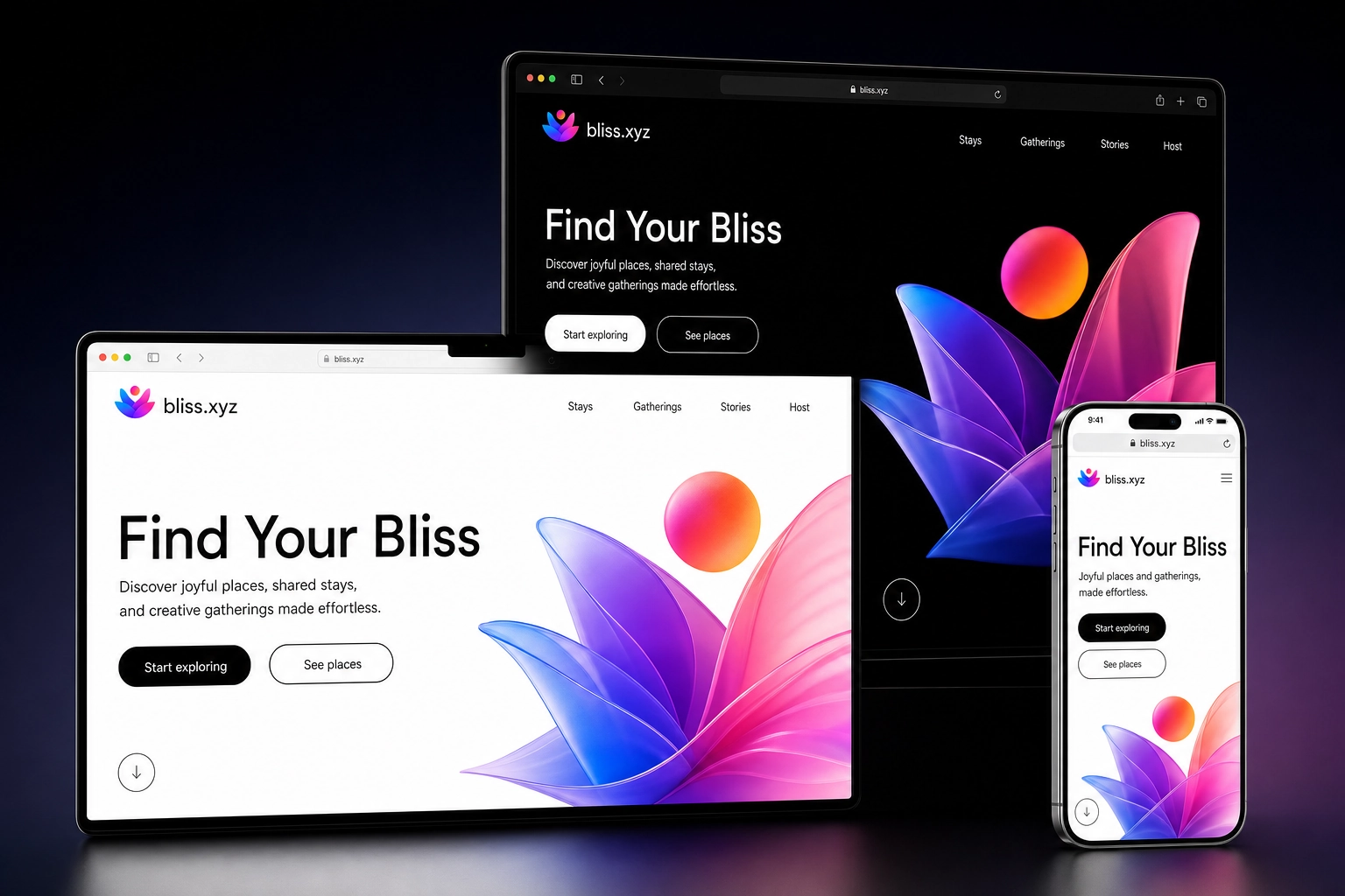 bliss.xyz website concept preview