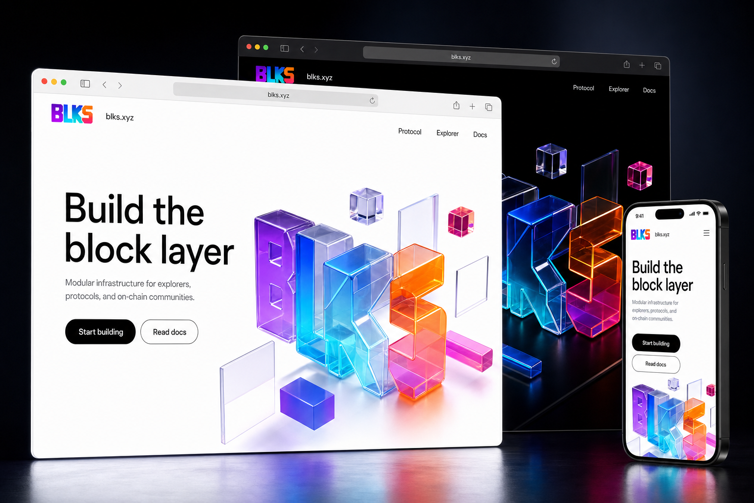 blks.xyz website concept preview enlarged