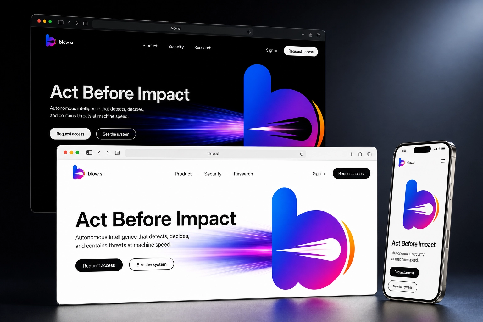 blow.si website concept preview