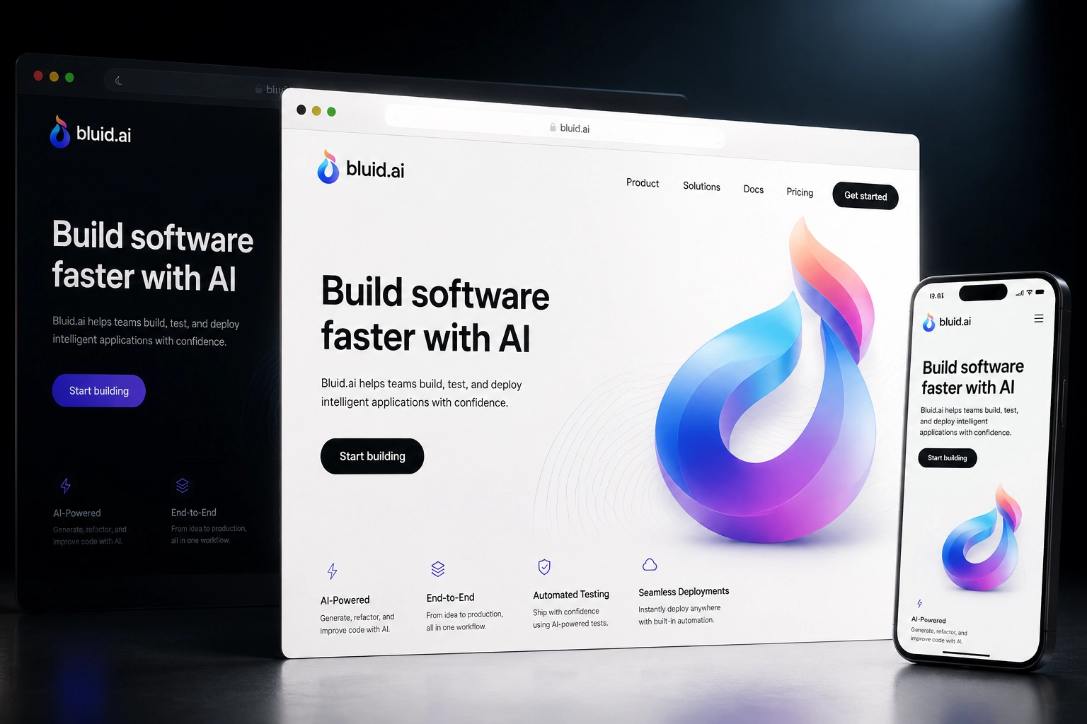 bluid.ai website concept preview