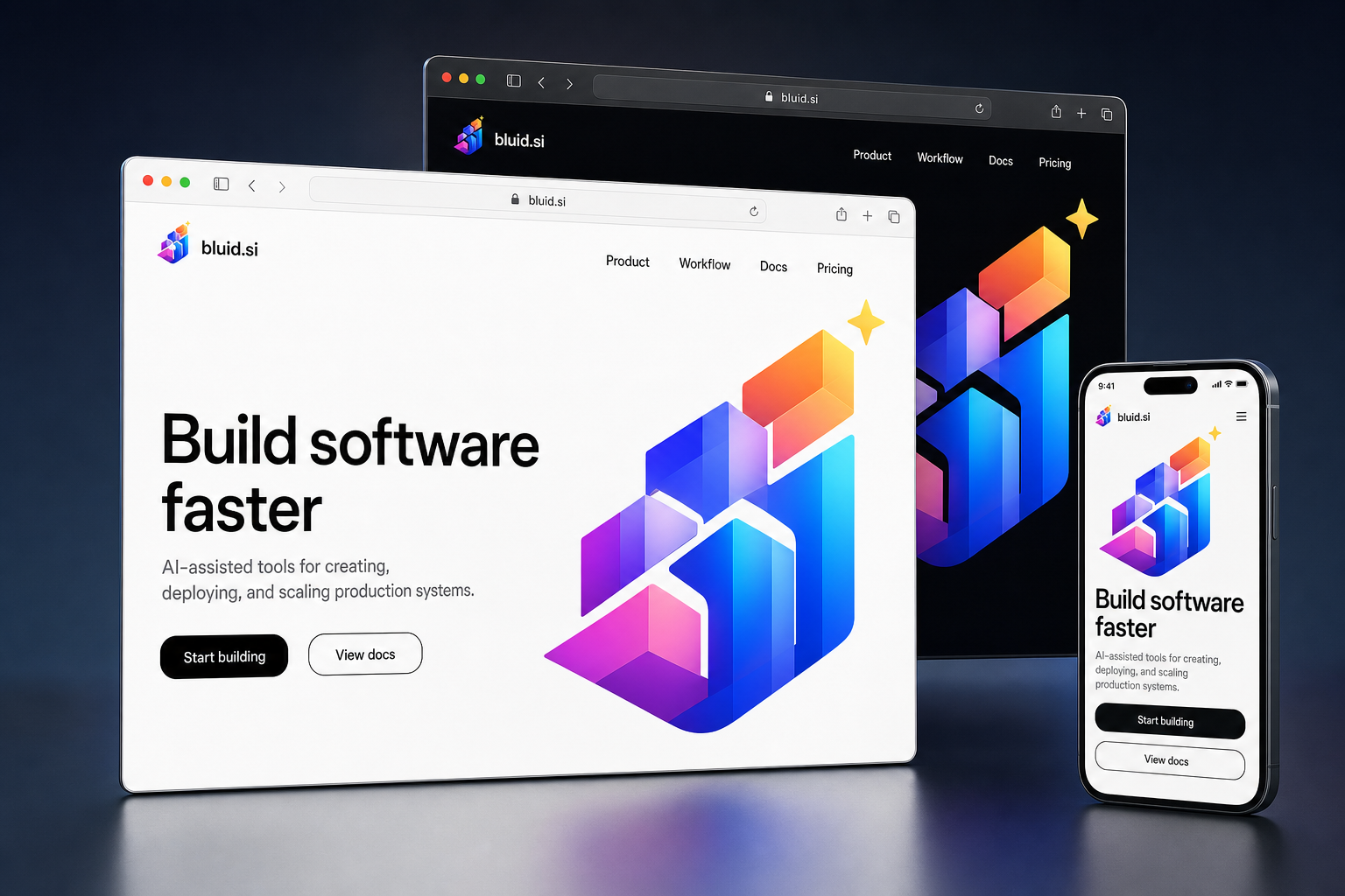 bluid.si website concept preview