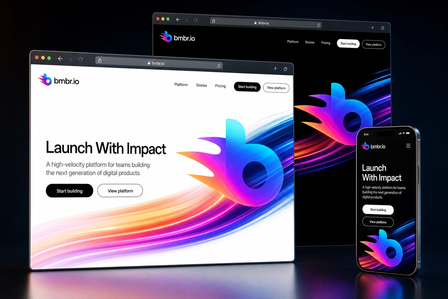 bmbr.io website concept preview