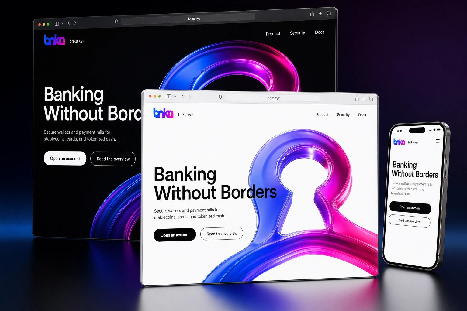 bnka.xyz website concept preview
