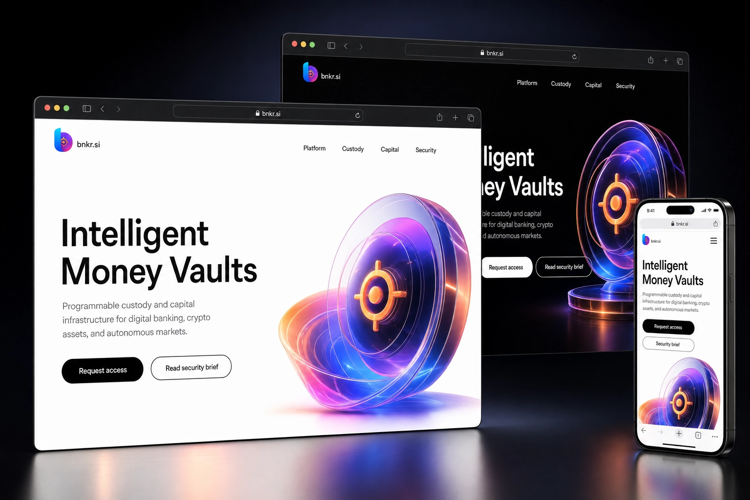 bnkr.si website concept preview