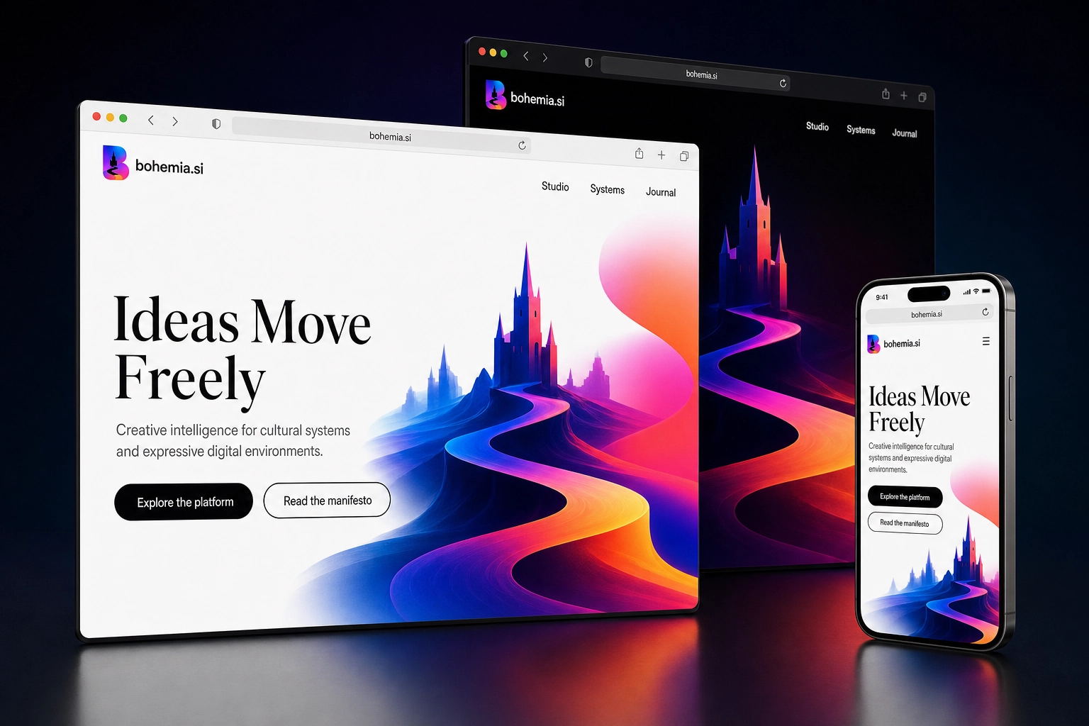 bohemia.si website concept preview