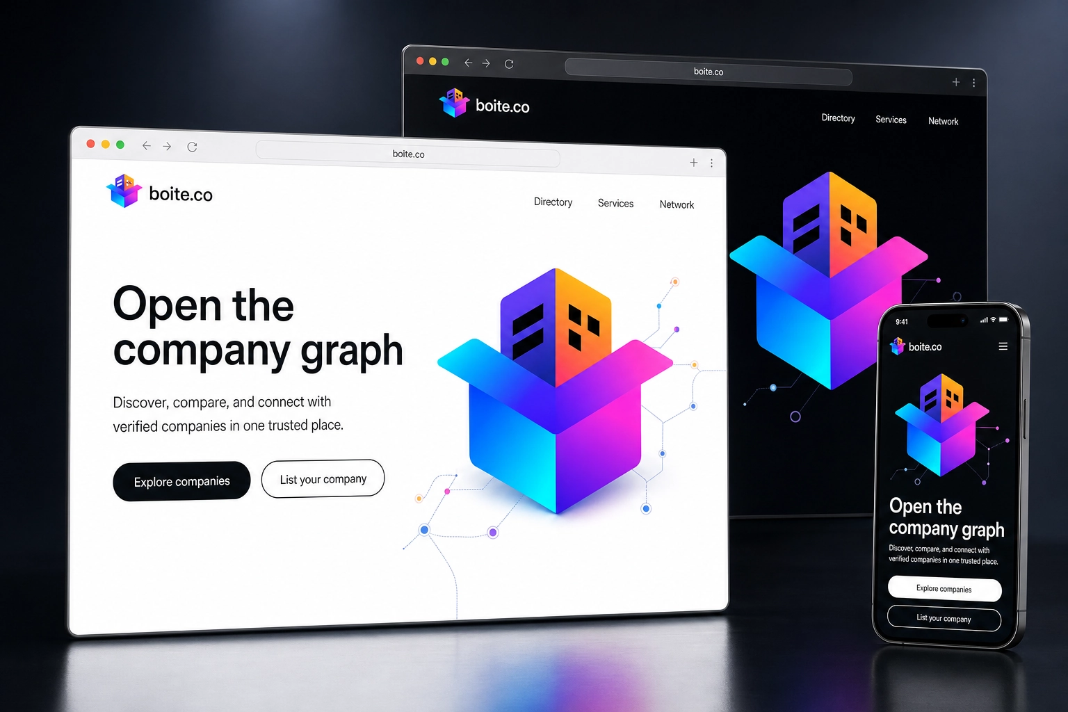 boite.co website concept preview