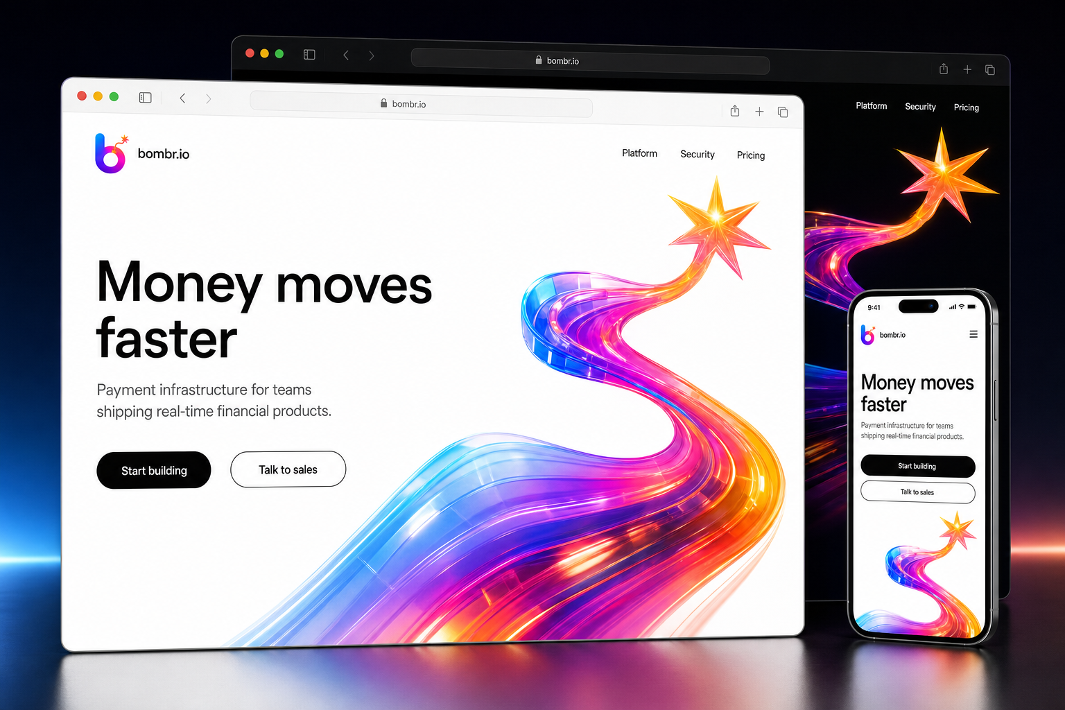 bombr.io website concept preview