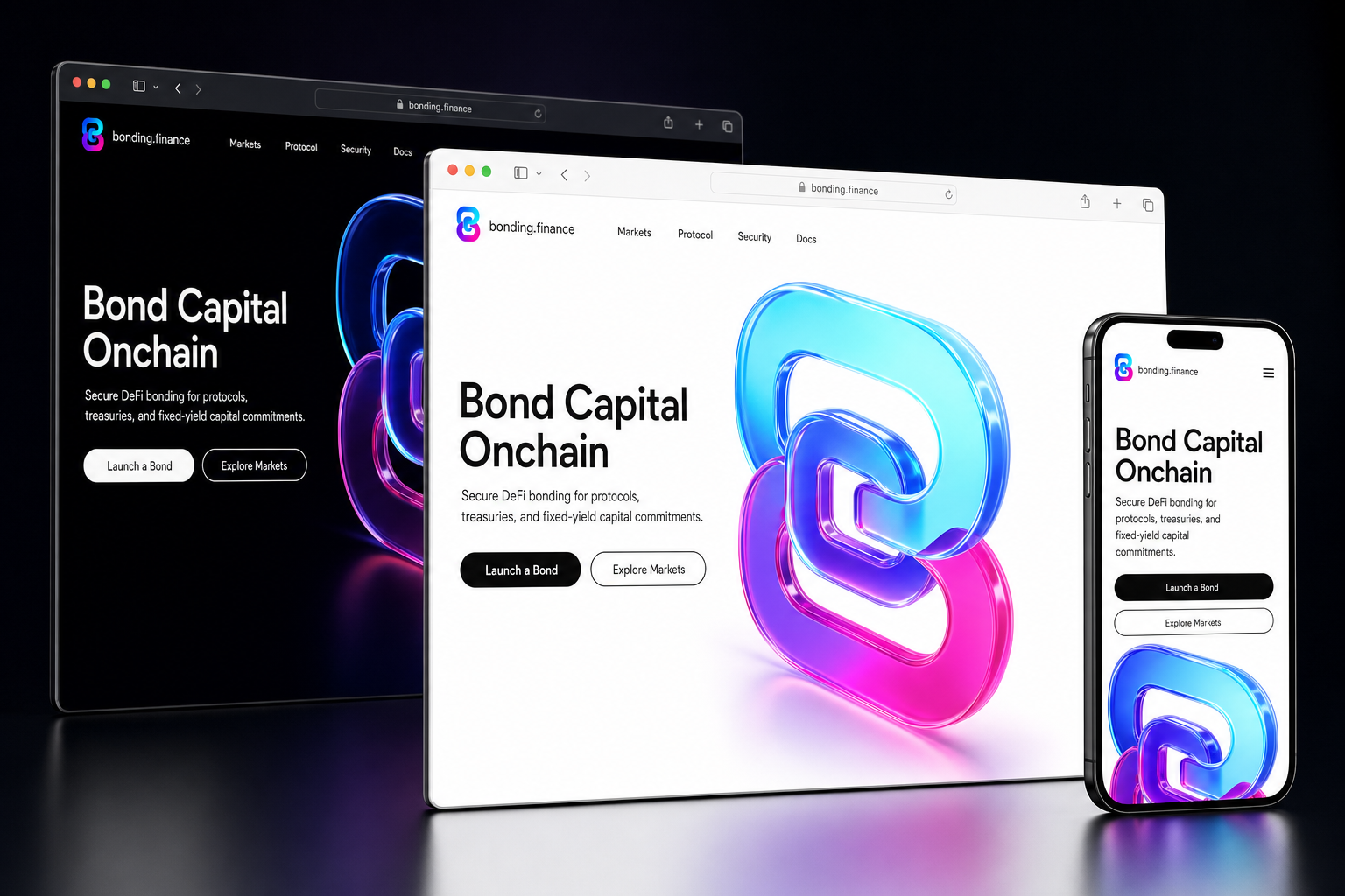 bonding.finance website concept preview