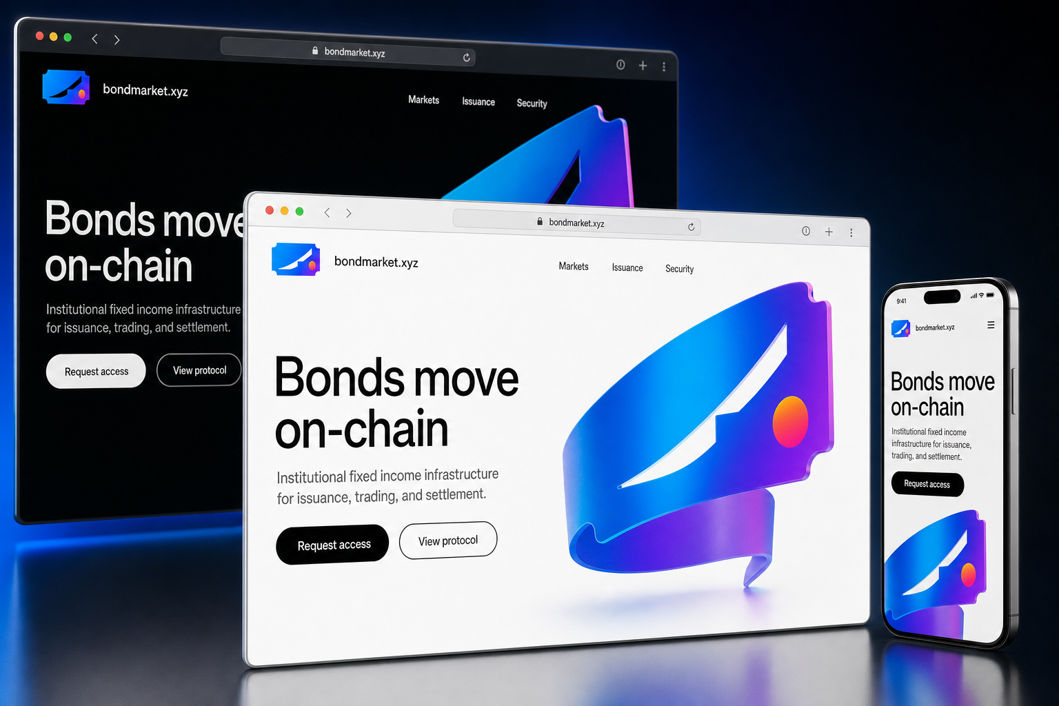 bondmarket.xyz website concept preview enlarged