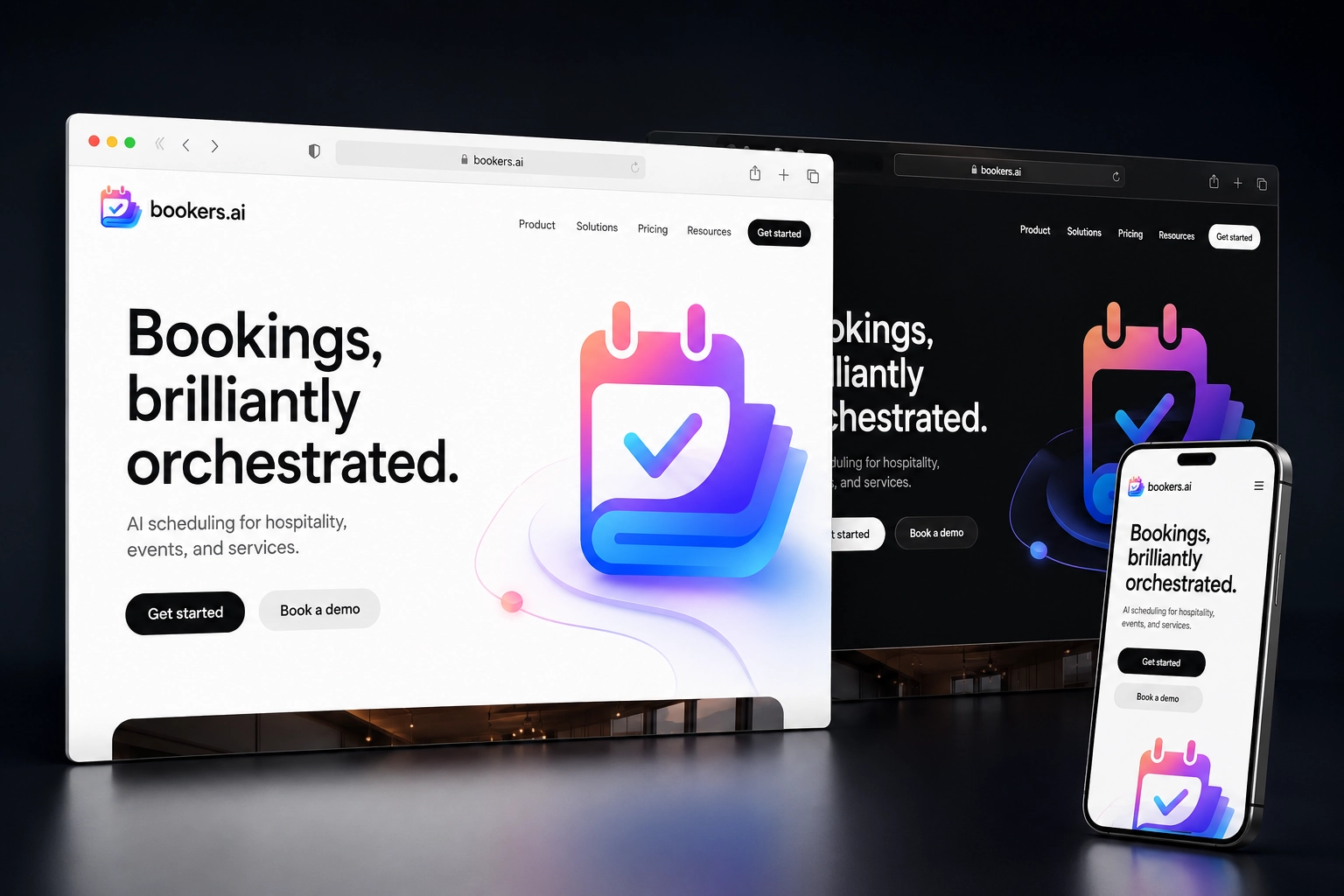 bookers.ai website concept preview