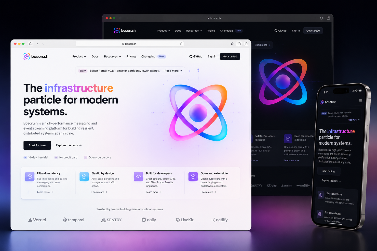 boson.sh website concept preview