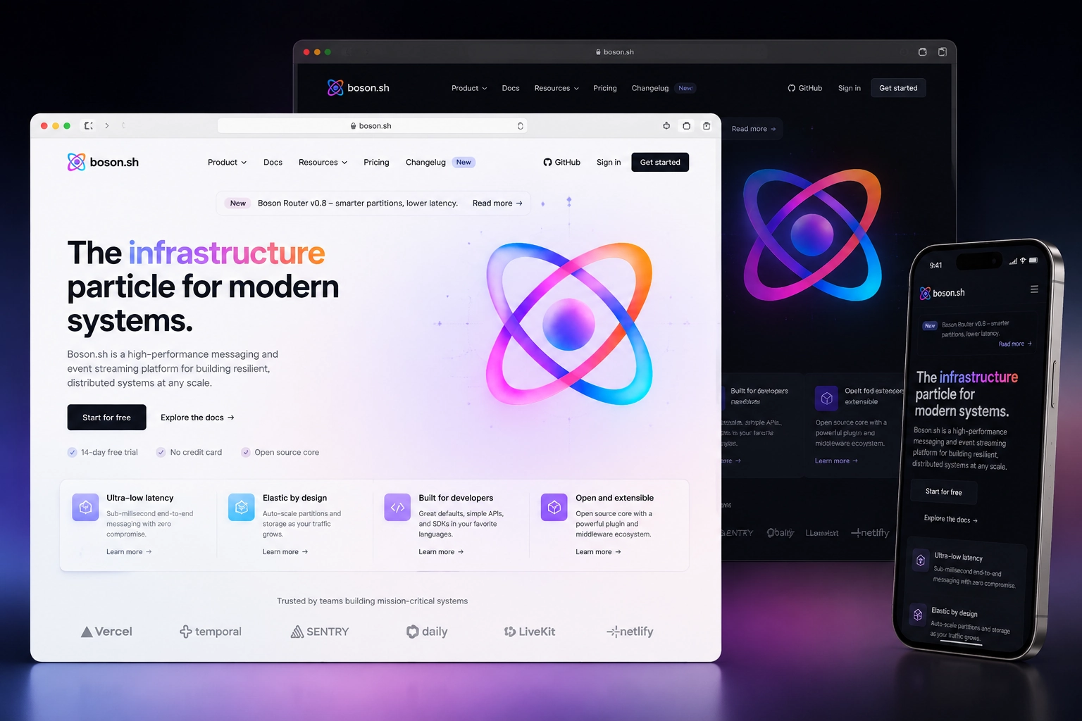 boson.sh website concept preview