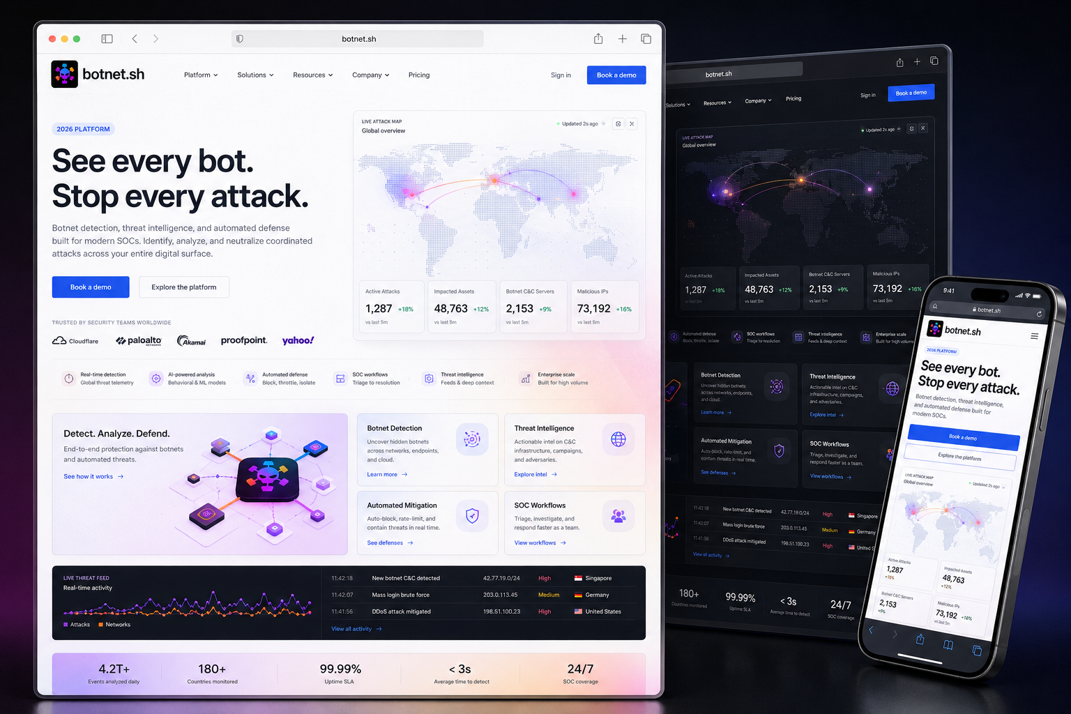 botnet.sh website concept preview