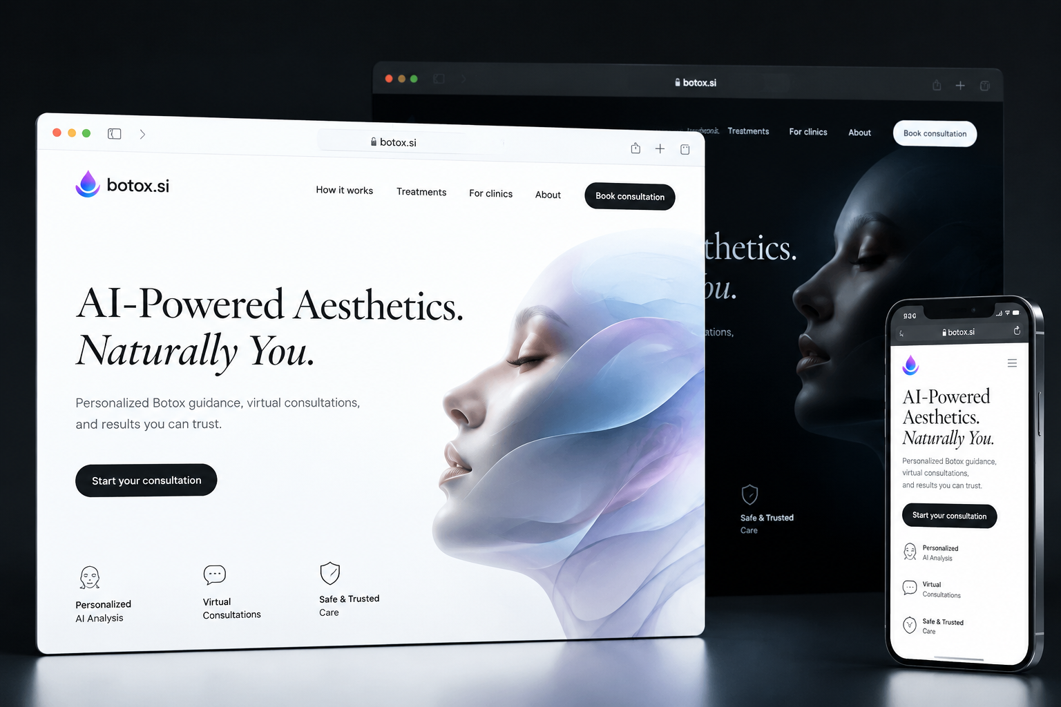 botox.si website concept preview