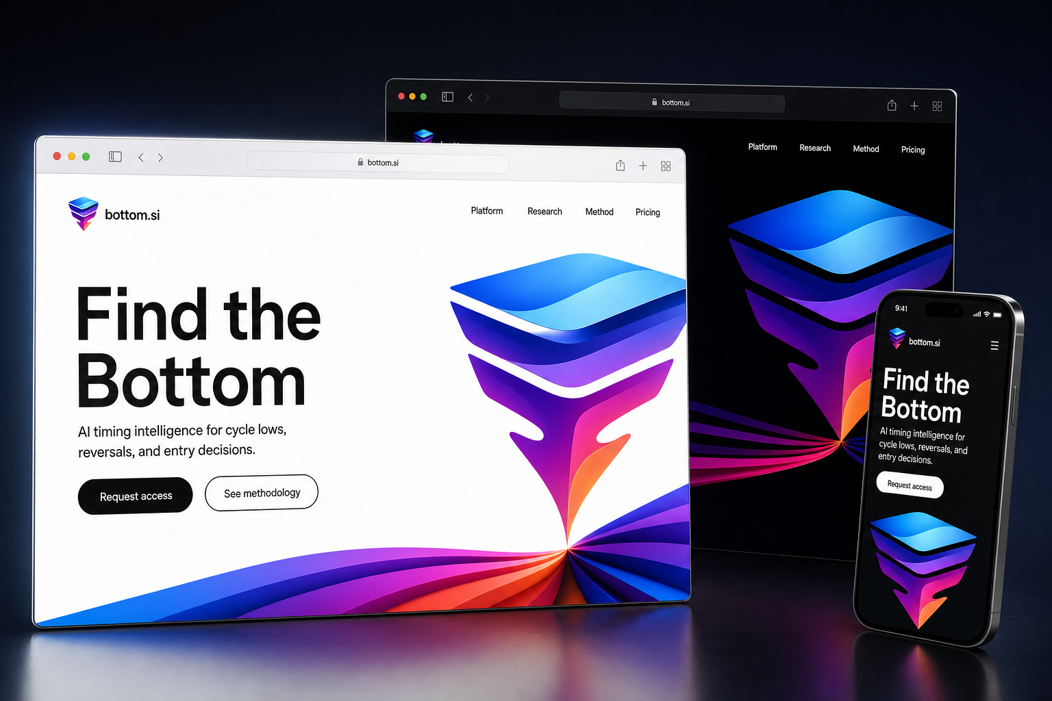 bottom.si website concept preview
