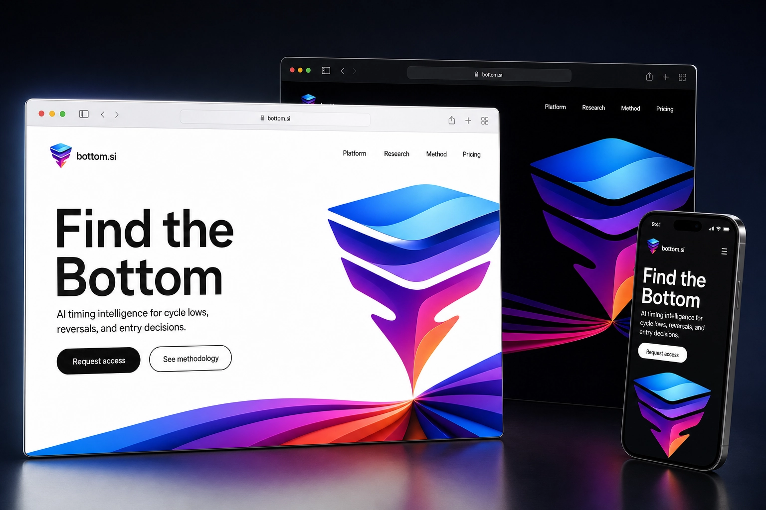 bottom.si website concept preview